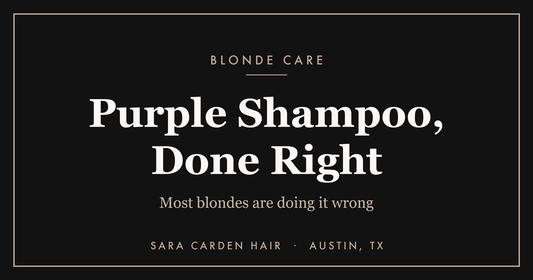Purple shampoo done right, most blondes get it wrong. Sara Carden Hair, Austin TX
