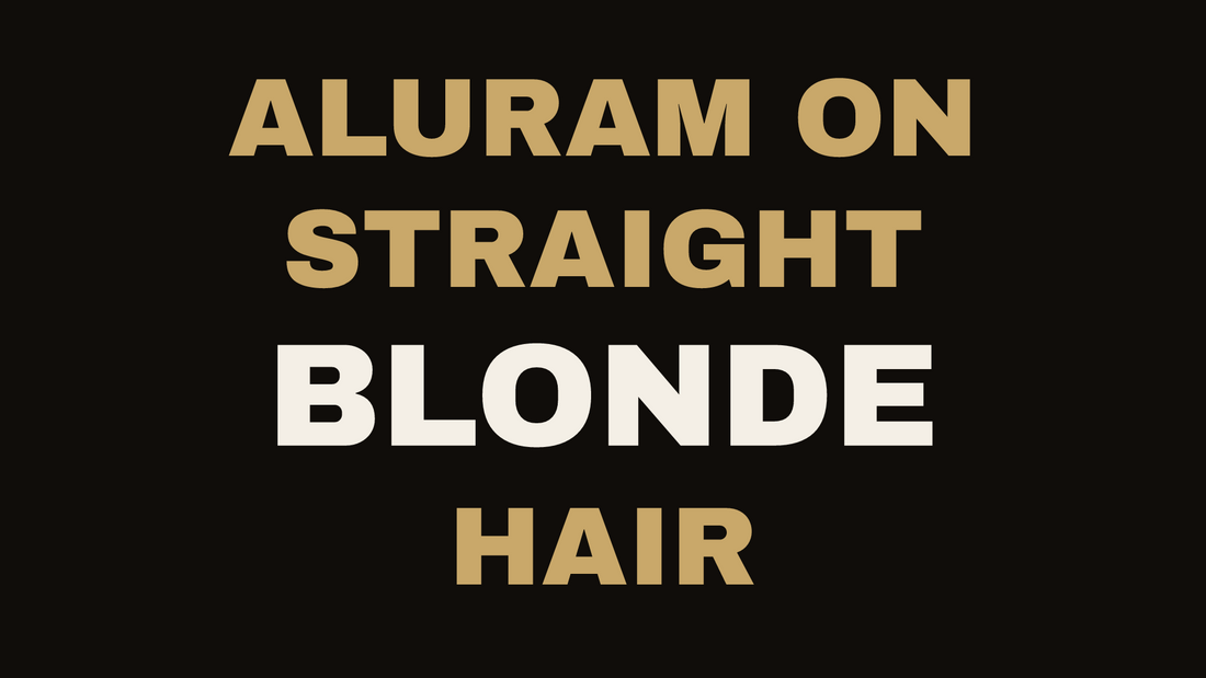 Aluram product benefits for curly hair and blonde balayage at Sara Carden Hair, Driftwood TX.
